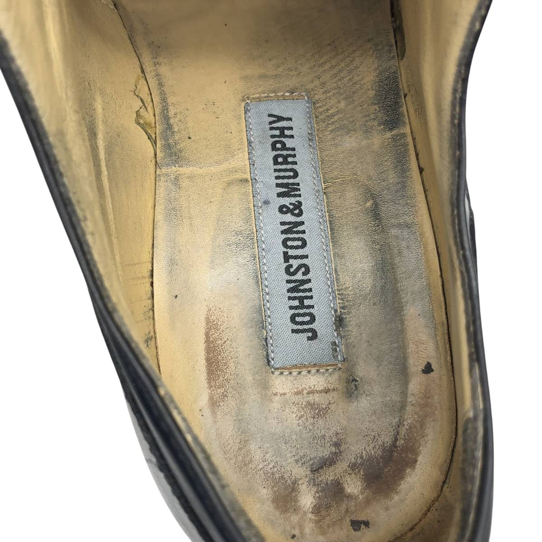 Johnston & Murphy U-tip shoes, Made in Italy, Size 8 1/2H Men's 26.5cm unclear black type Vintage Second Hand