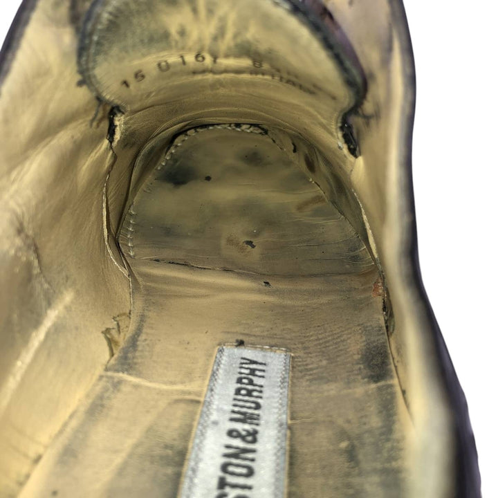 Johnston & Murphy U-tip shoes, Made in Italy, Size 8 1/2H Men's 26.5cm unclear black type Vintage Second Hand