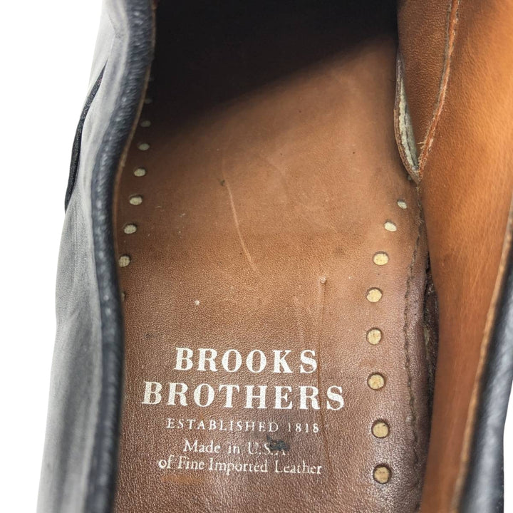 Brooks Brothers Straight Tip Shoes, Made in USA, Size 9 1/2D Men's 27.5cm genuine leather black type Vintage Second Hand