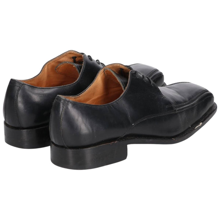 HESSELS Square Toe Leather Shoes, Size 42, Men's Size 11 (equivalent) /saa014750 Men's 28.0cm genuine leather black type Vintage Second Hand