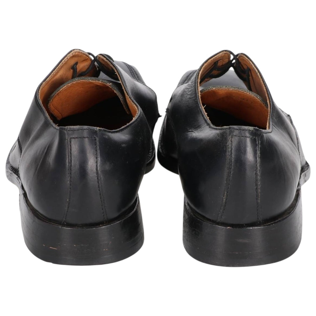 HESSELS Square Toe Leather Shoes, Size 42, Men's Size 11 (equivalent) /saa014750 Men's 28.0cm genuine leather black type Vintage Second Hand