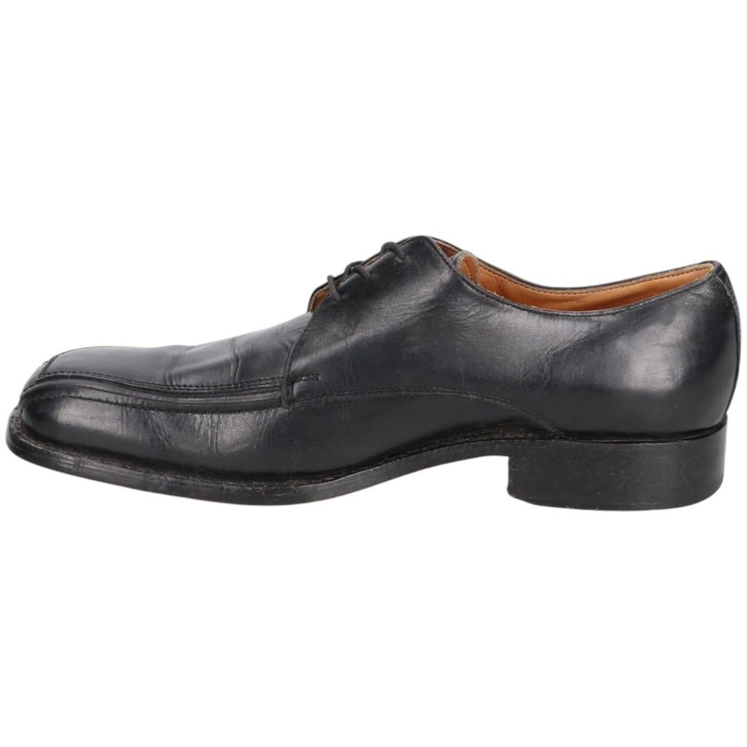 HESSELS Square Toe Leather Shoes, Size 42, Men's Size 11 (equivalent) /saa014750 Men's 28.0cm genuine leather black type Vintage Second Hand