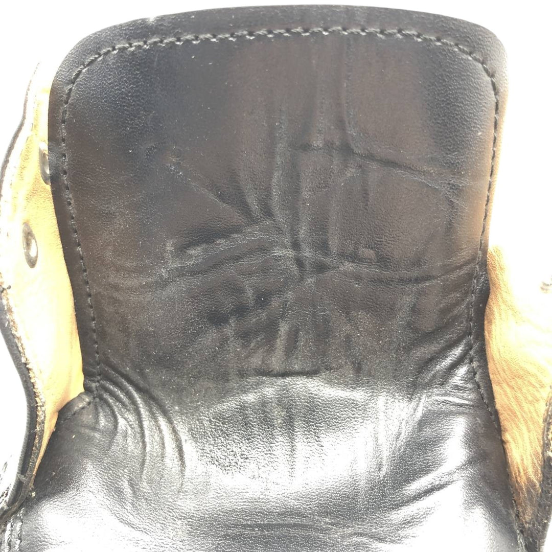 HESSELS Square Toe Leather Shoes, Size 42, Men's Size 11 (equivalent) /saa014750 Men's 28.0cm genuine leather black type Vintage Second Hand