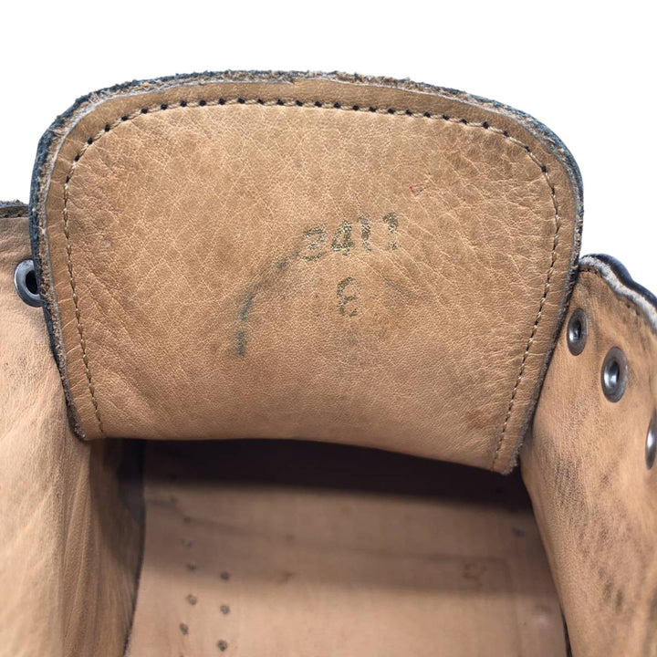 HESSELS Square Toe Leather Shoes, Size 42, Men's Size 11 (equivalent) /saa014750 Men's 28.0cm genuine leather black type Vintage Second Hand