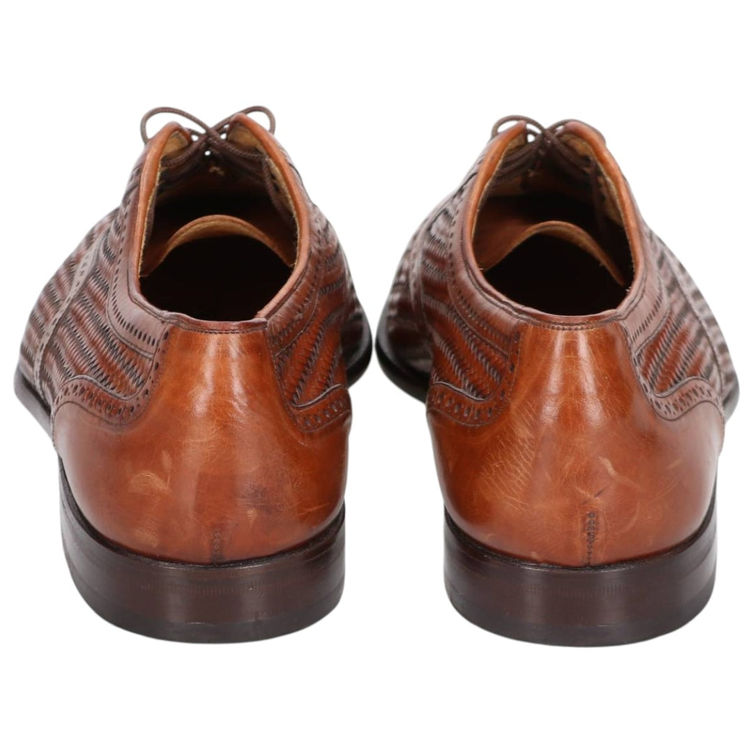 MEZLAN Braided Straight Tip Shoes, Made in Spain, Size 9M, Men's 10.6" (equivalent) /saa014752 Men's 27.0cm genuine leather brown type Vintage Second Hand