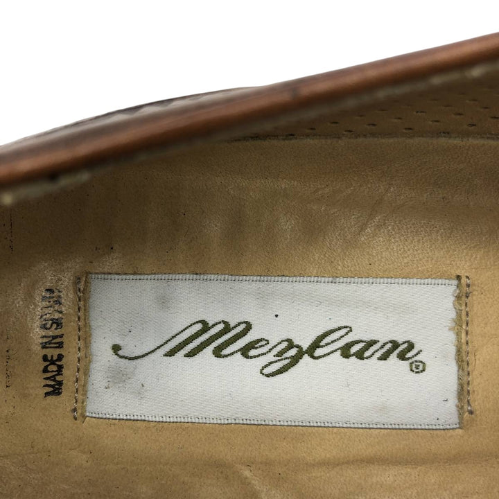 MEZLAN Braided Straight Tip Shoes, Made in Spain, Size 9M, Men's 10.6" (equivalent) /saa014752 Men's 27.0cm genuine leather brown type Vintage Second Hand