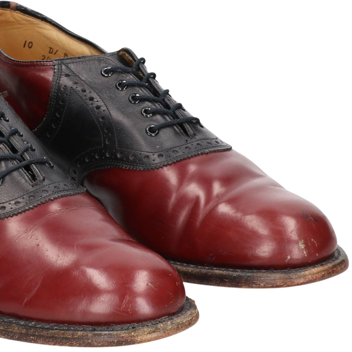 Johnston & Murphy ARISTOCRAFT Two-Tone Saddle Shoes, Made in USA, 10D Men's 28.0cm unclear red type reddish brown Vintage Second Hand