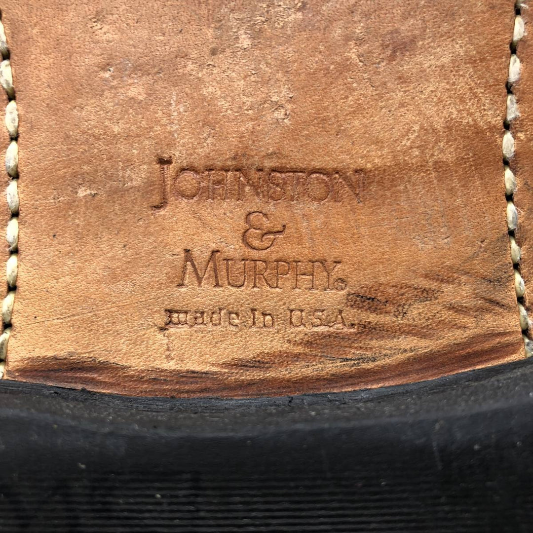Johnston & Murphy ARISTOCRAFT Two-Tone Saddle Shoes, Made in USA, 10D Men's 28.0cm unclear red type reddish brown Vintage Second Hand