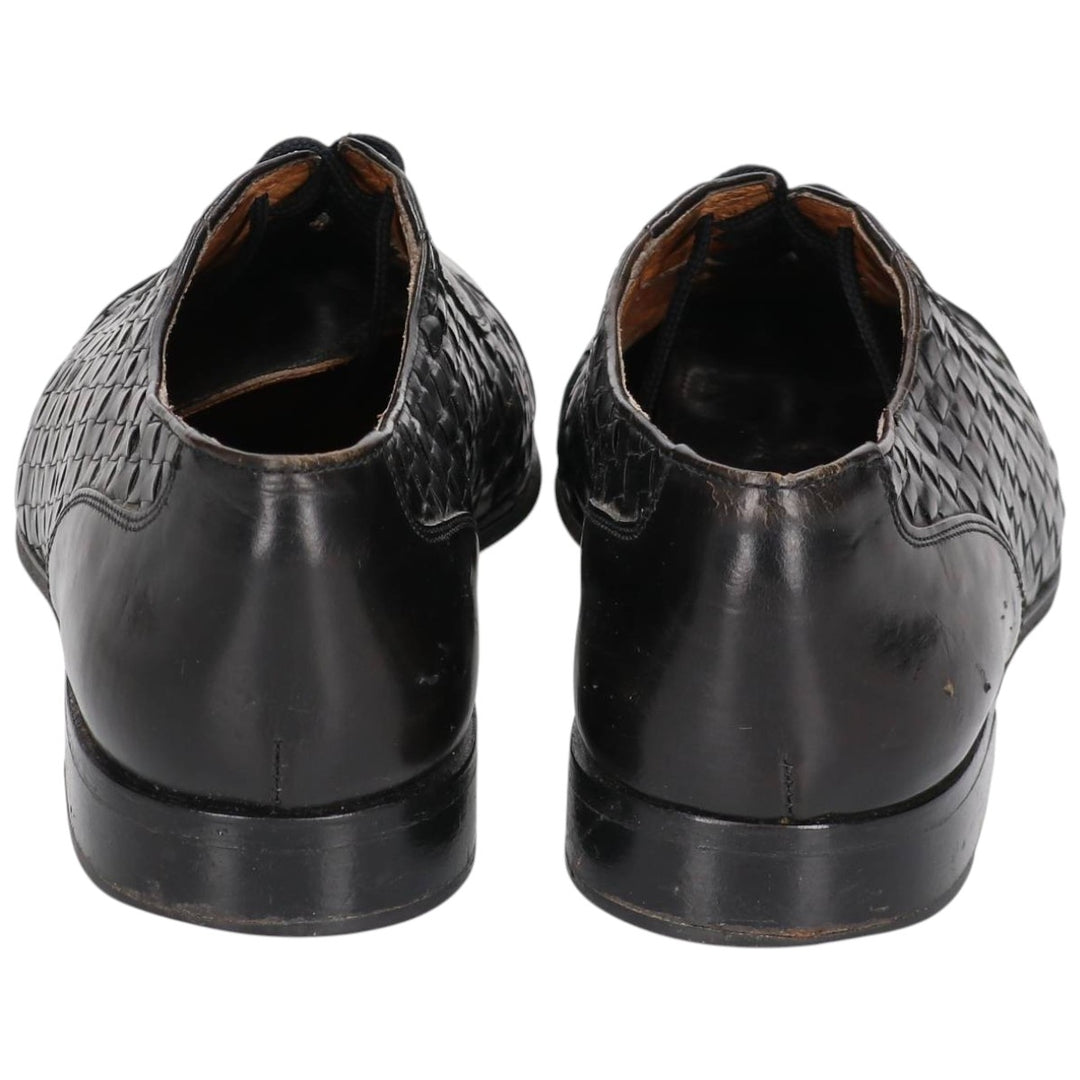 Bostonian FLORENTINE Braided Straight Tip Shoes, Made in Italy, Size 9 1/2M Men's 27.5cm genuine leather black type Vintage Second Hand