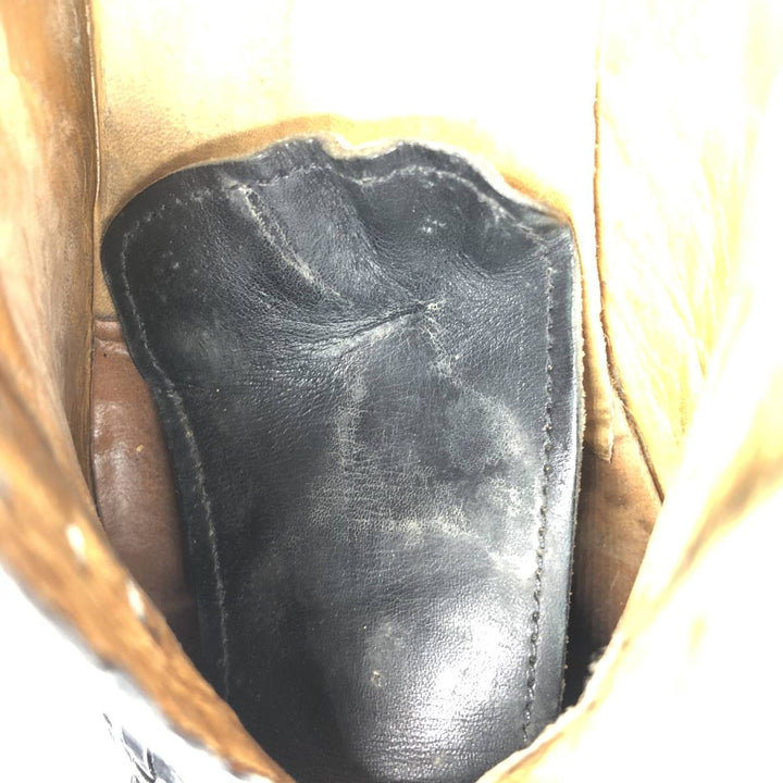 Bostonian FLORENTINE Braided Straight Tip Shoes, Made in Italy, Size 9 1/2M Men's 27.5cm genuine leather black type Vintage Second Hand