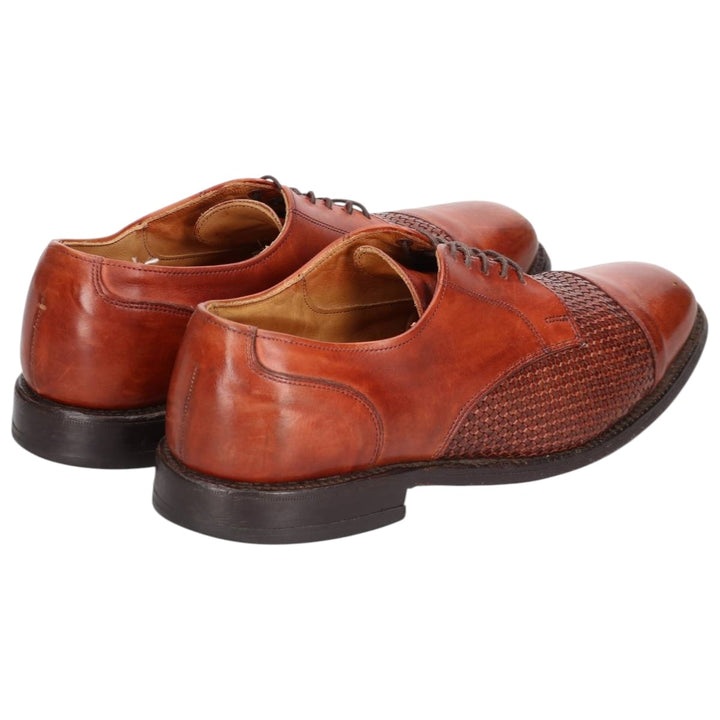 Allen Edmonds LAUDERDALE Braided Straight-Tip Shoes, Made in USA, Size 9 1/2D, Men's, Equivalent to 10.8" /saa014756 Men's 27.5cm unclear brown type Vintage Second Hand