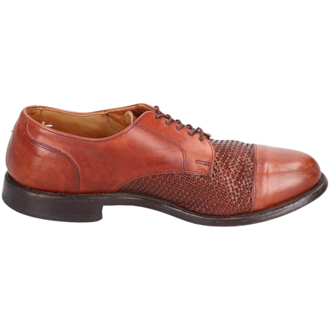 Allen Edmonds LAUDERDALE Braided Straight-Tip Shoes, Made in USA, Size 9 1/2D, Men's, Equivalent to 10.8" /saa014756 Men's 27.5cm unclear brown type Vintage Second Hand