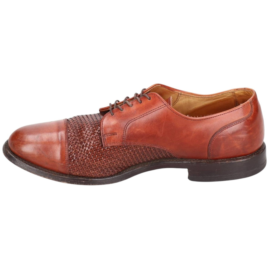 Allen Edmonds LAUDERDALE Braided Straight-Tip Shoes, Made in USA, Size 9 1/2D, Men's, Equivalent to 10.8" /saa014756 Men's 27.5cm unclear brown type Vintage Second Hand