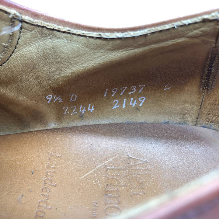 Allen Edmonds LAUDERDALE Braided Straight-Tip Shoes, Made in USA, Size 9 1/2D, Men's, Equivalent to 10.8" /saa014756 Men's 27.5cm unclear brown type Vintage Second Hand