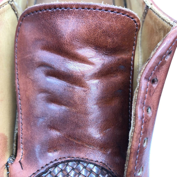 Allen Edmonds LAUDERDALE Braided Straight-Tip Shoes, Made in USA, Size 9 1/2D, Men's, Equivalent to 10.8" /saa014756 Men's 27.5cm unclear brown type Vintage Second Hand