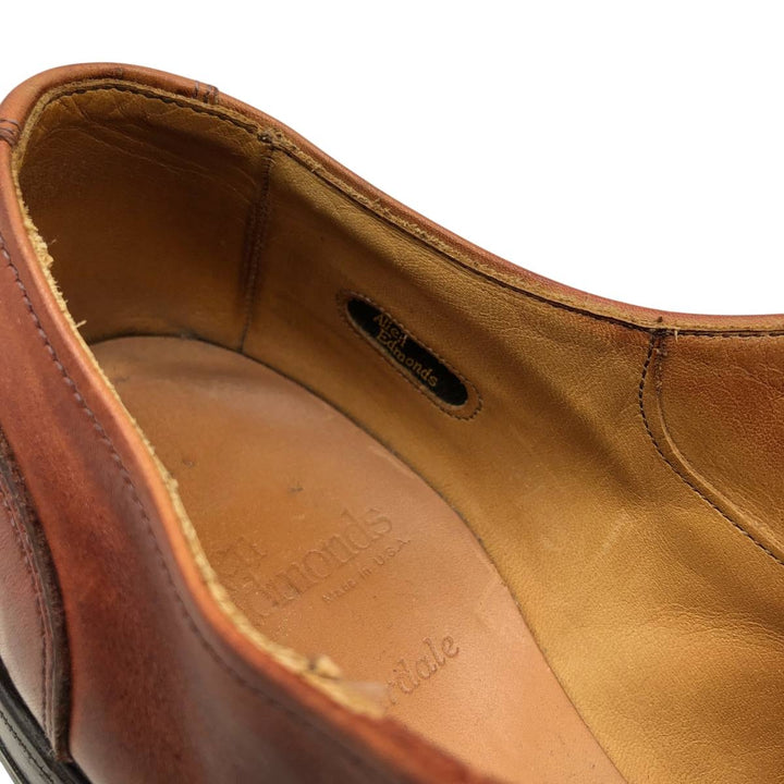 Allen Edmonds LAUDERDALE Braided Straight-Tip Shoes, Made in USA, Size 9 1/2D, Men's, Equivalent to 10.8" /saa014756 Men's 27.5cm unclear brown type Vintage Second Hand