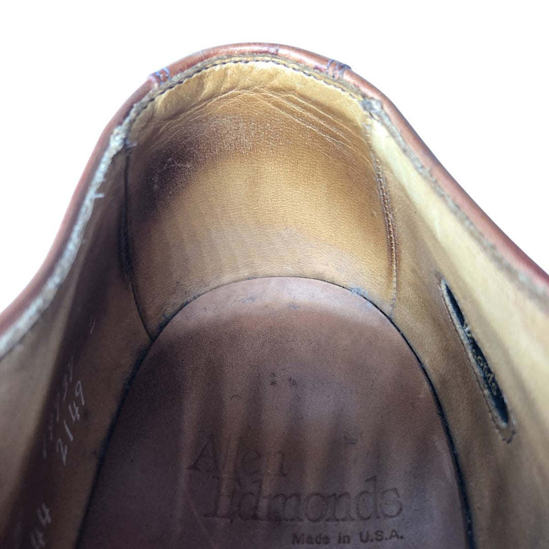 Allen Edmonds LAUDERDALE Braided Straight-Tip Shoes, Made in USA, Size 9 1/2D, Men's, Equivalent to 10.8" /saa014756 Men's 27.5cm unclear brown type Vintage Second Hand