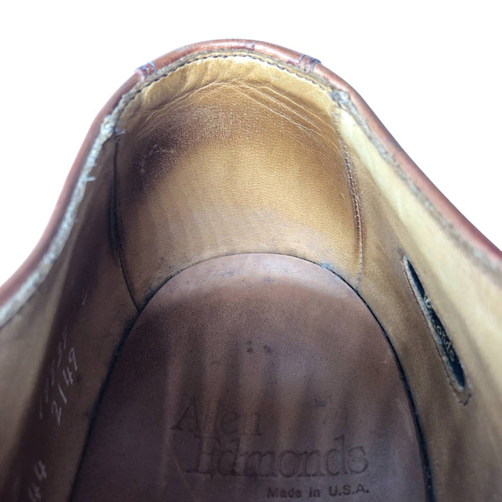 Allen Edmonds LAUDERDALE Braided Straight-Tip Shoes, Made in USA, Size 9 1/2D, Men's, Equivalent to 10.8" /saa014756 Men's 27.5cm unclear brown type Vintage Second Hand