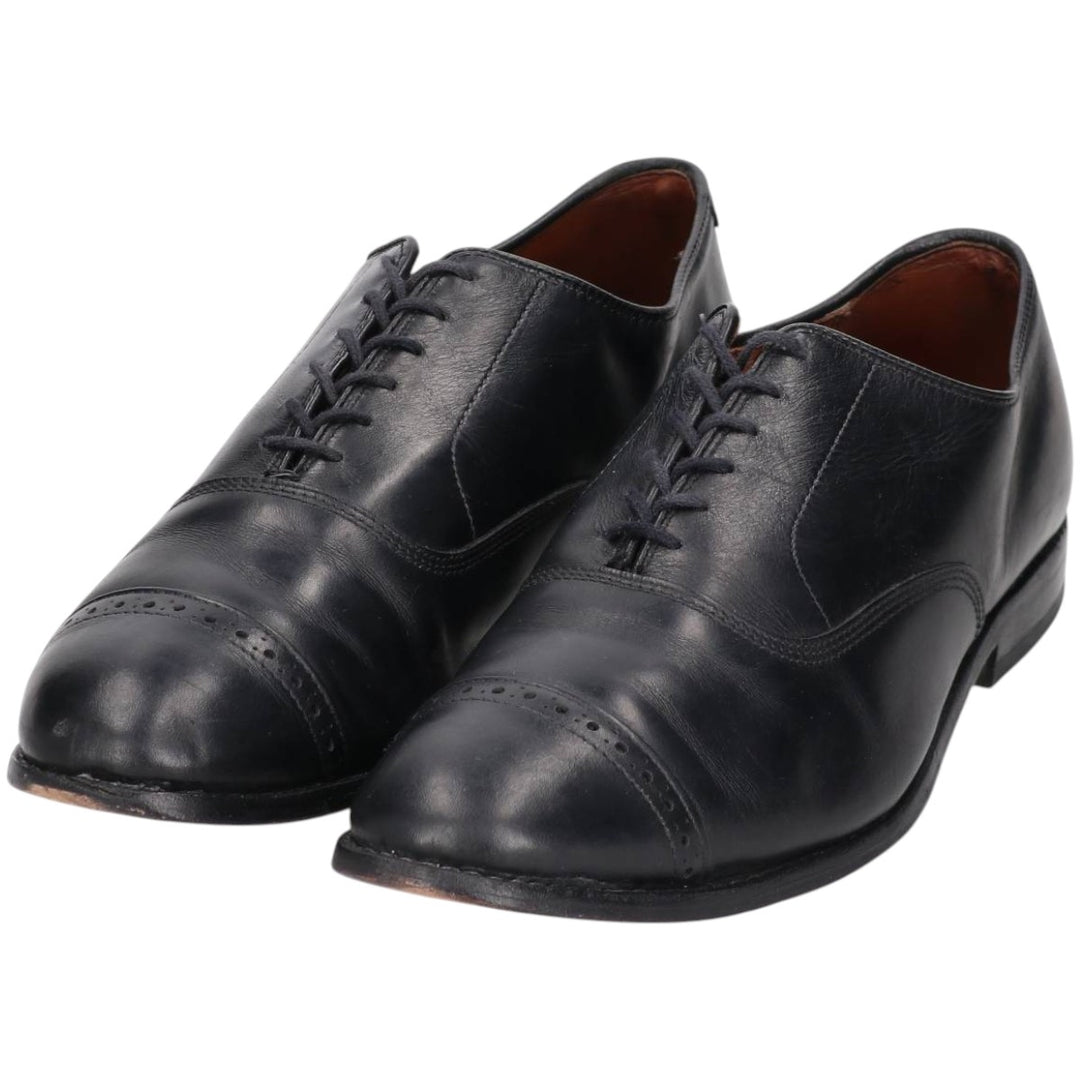 Allen Edmonds Fifth Avenue Straight Tip Shoes, Made in Italy, Size 9 1/2 Men's 27.5cm unclear black type Vintage Second Hand