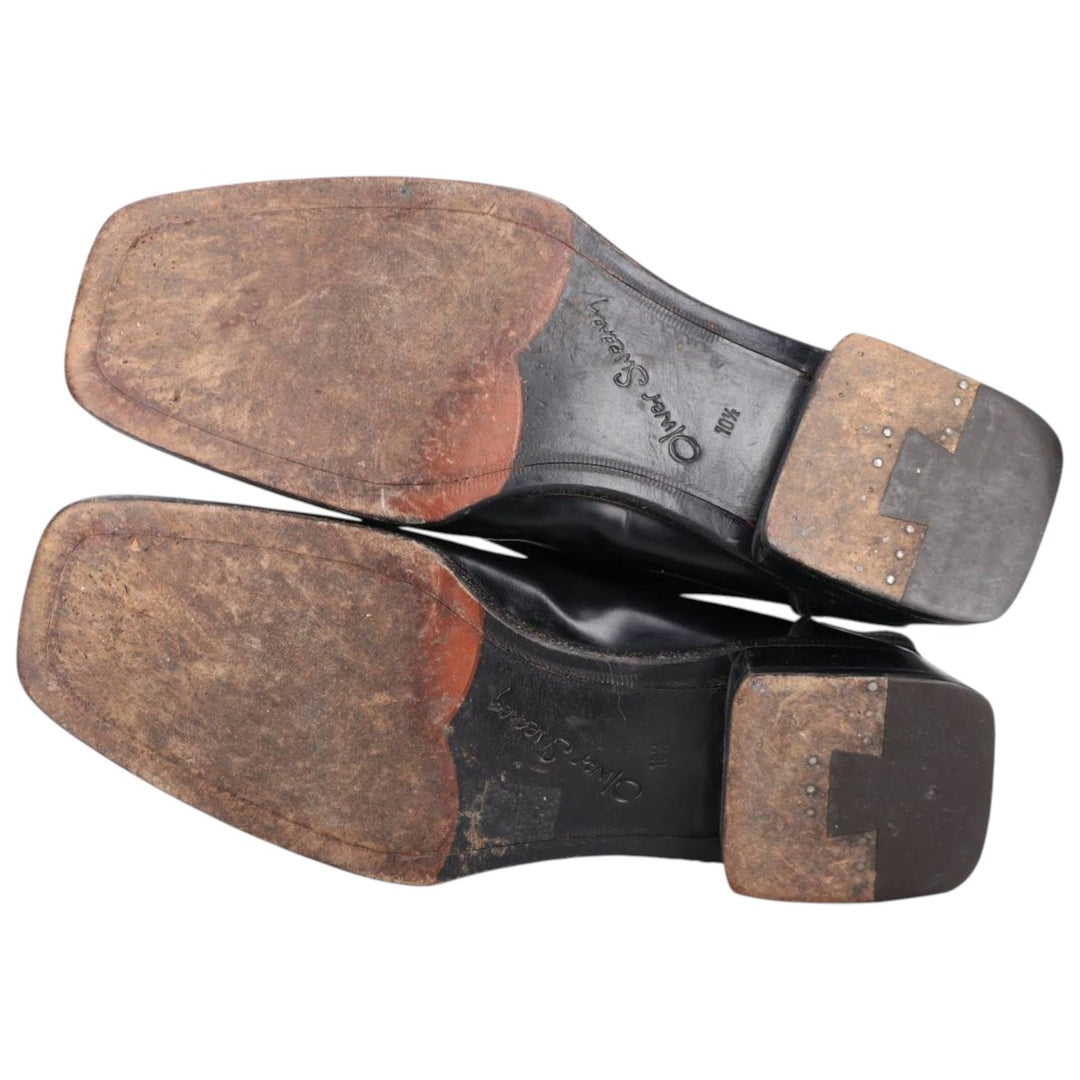 Oliver Sweeney U-Tip Shoes, Made in Italy, Size 10 1/2 Men's 28.5cm genuine leather black type Vintage Second Hand