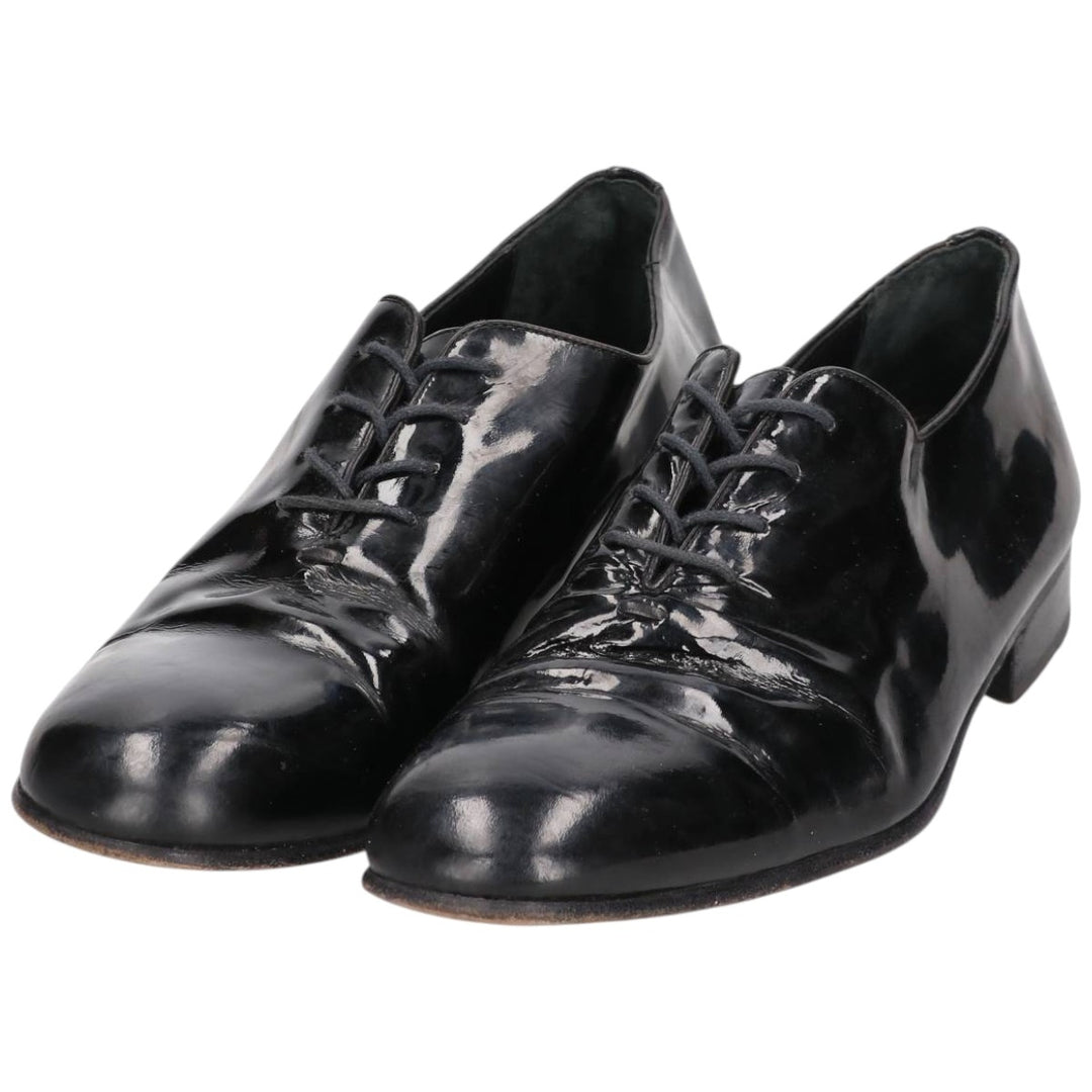 Bruno Magli patent leather plain-toe shoes, size 10 M, made in Italy Men's 28.0cm unclear black type Vintage Second Hand