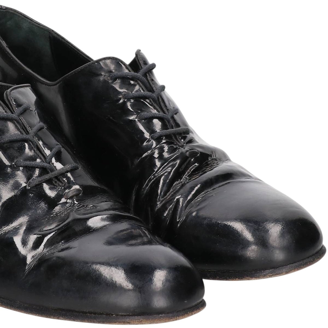 Bruno Magli patent leather plain-toe shoes, size 10 M, made in Italy Men's 28.0cm unclear black type Vintage Second Hand