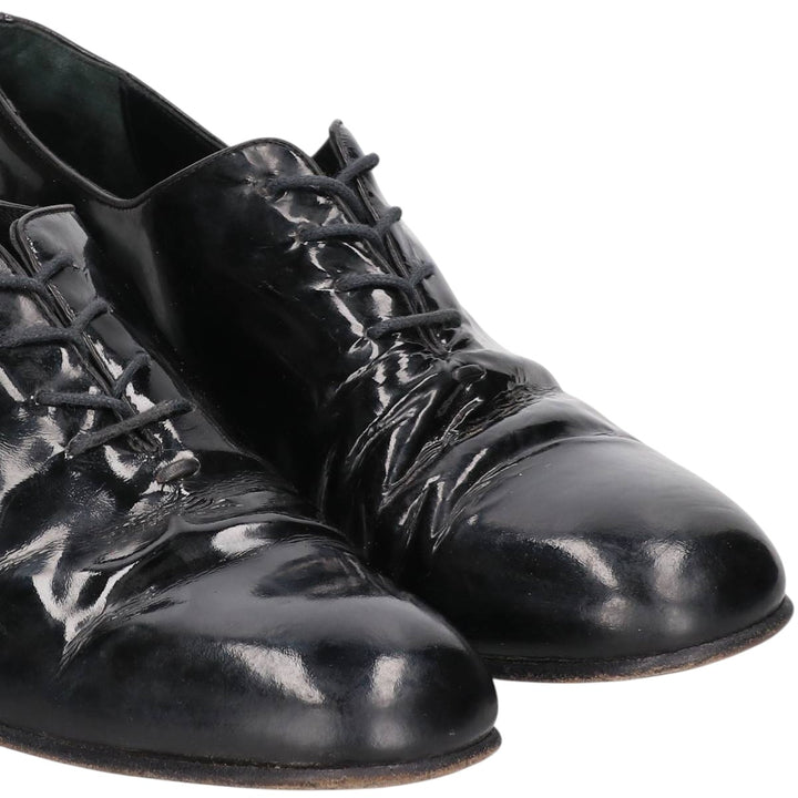 Bruno Magli patent leather plain-toe shoes, size 10 M, made in Italy Men's 28.0cm unclear black type Vintage Second Hand