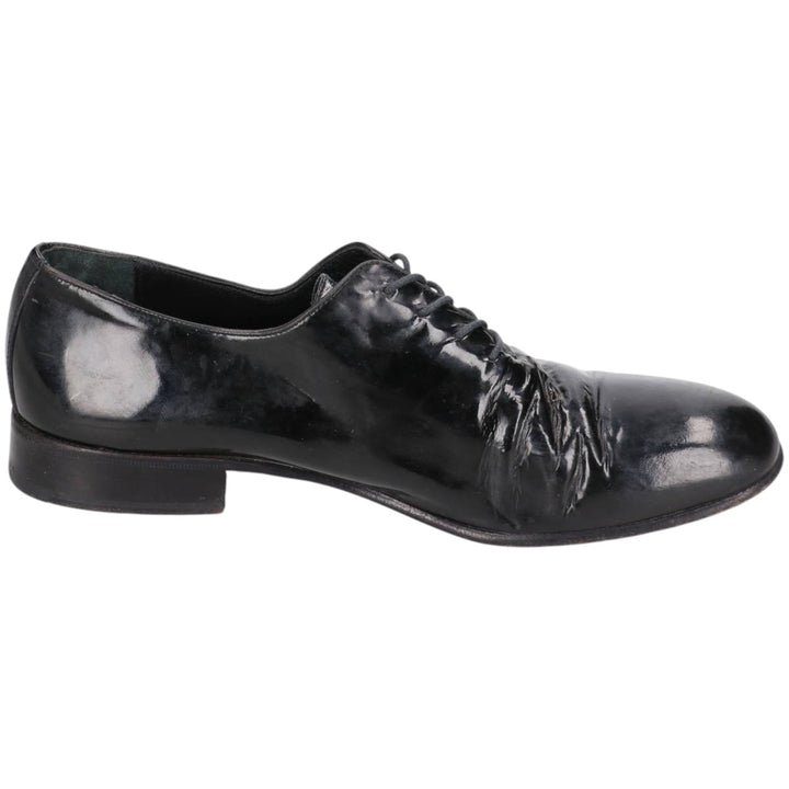 Bruno Magli patent leather plain-toe shoes, size 10 M, made in Italy Men's 28.0cm unclear black type Vintage Second Hand
