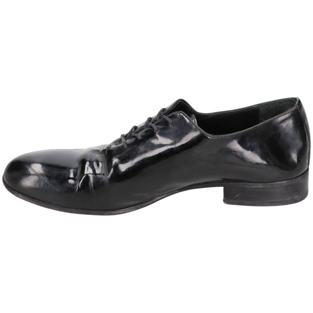 Bruno Magli patent leather plain-toe shoes, size 10 M, made in Italy Men's 28.0cm unclear black type Vintage Second Hand