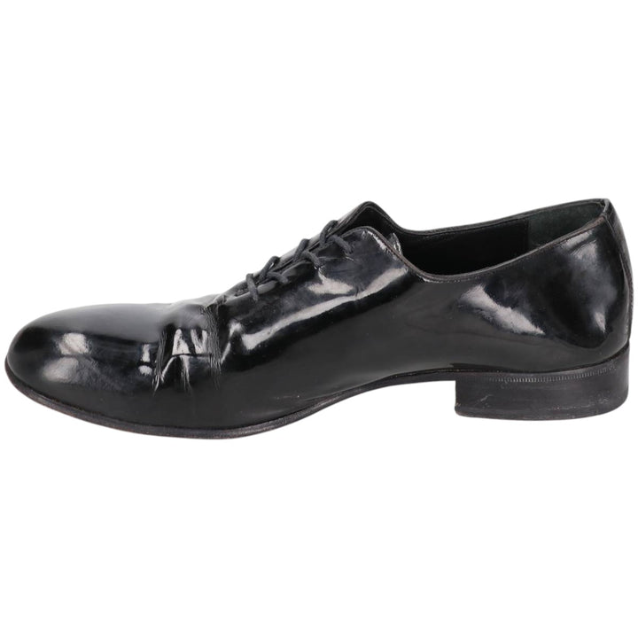 Bruno Magli patent leather plain-toe shoes, size 10 M, made in Italy Men's 28.0cm unclear black type Vintage Second Hand