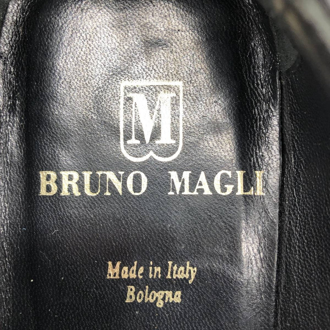 Bruno Magli patent leather plain-toe shoes, size 10 M, made in Italy Men's 28.0cm unclear black type Vintage Second Hand