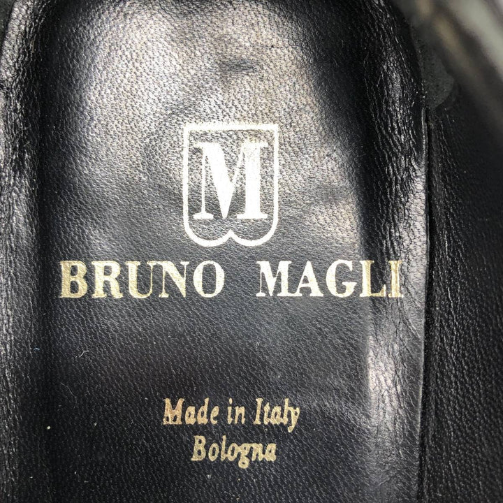 Bruno Magli patent leather plain-toe shoes, size 10 M, made in Italy Men's 28.0cm unclear black type Vintage Second Hand