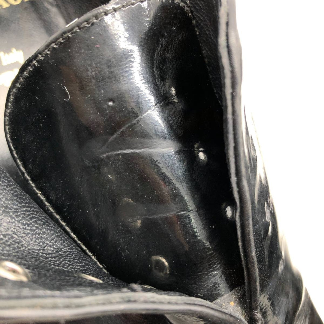 Bruno Magli patent leather plain-toe shoes, size 10 M, made in Italy Men's 28.0cm unclear black type Vintage Second Hand