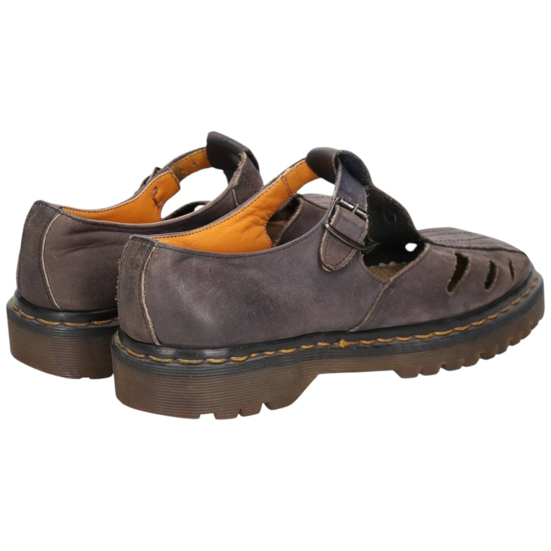 Dr. Martens Strap Shoes, Made in England, Size 9 Men's 28.0cm unclear brown type Vintage Second Hand