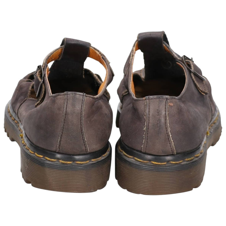 Dr. Martens Strap Shoes, Made in England, Size 9 Men's 28.0cm unclear brown type Vintage Second Hand