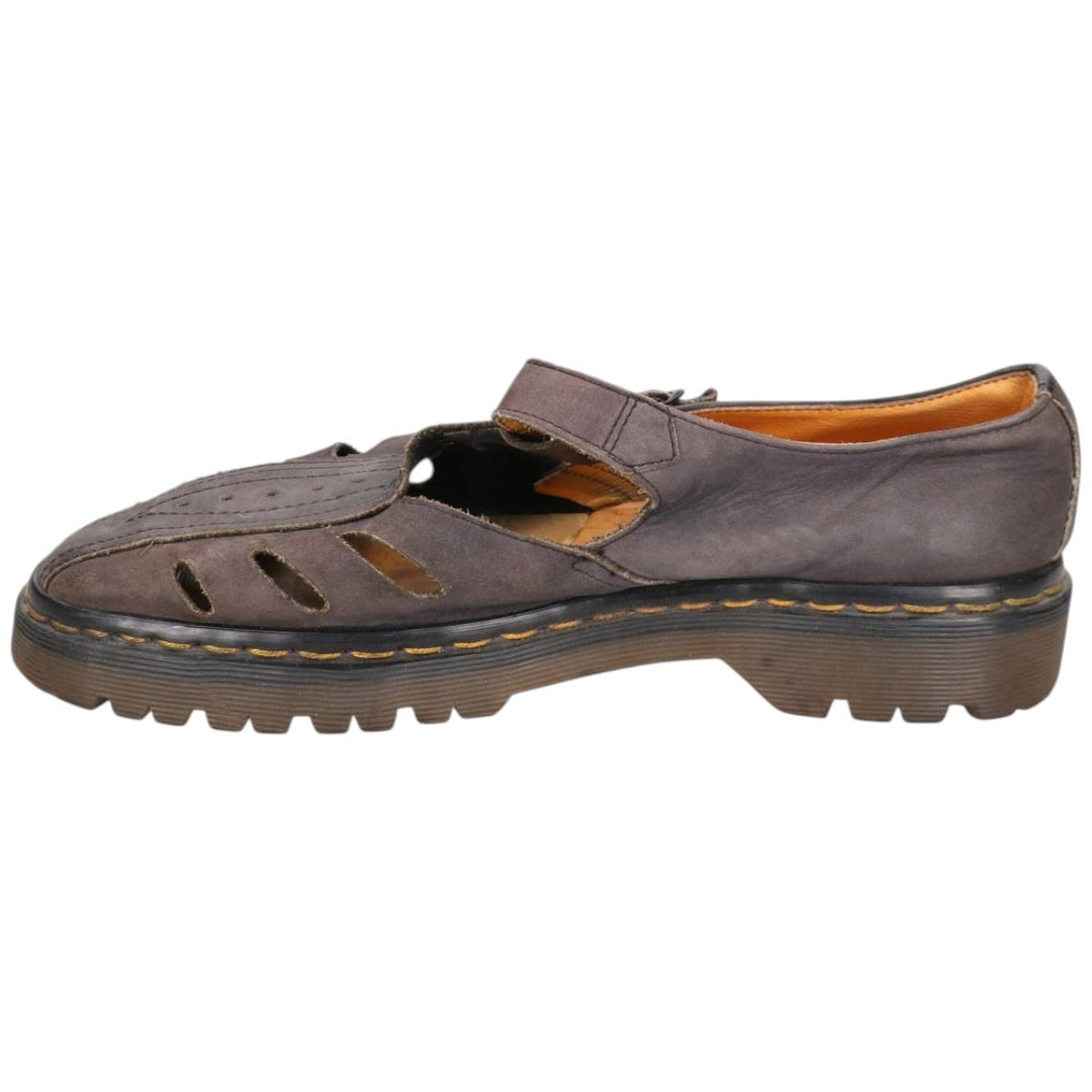 Dr. Martens Strap Shoes, Made in England, Size 9 Men's 28.0cm unclear brown type Vintage Second Hand