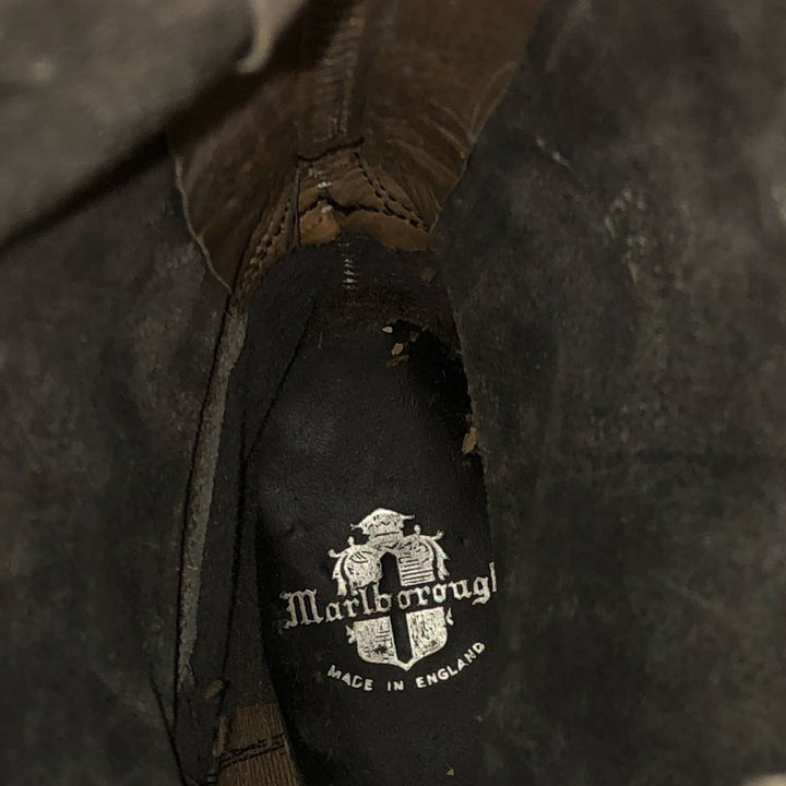Marlborough straight-tip jockey riding boots, long boots, made in England, 7 1/2 size Women's 26.5cm unclear black type Vintage Second Hand