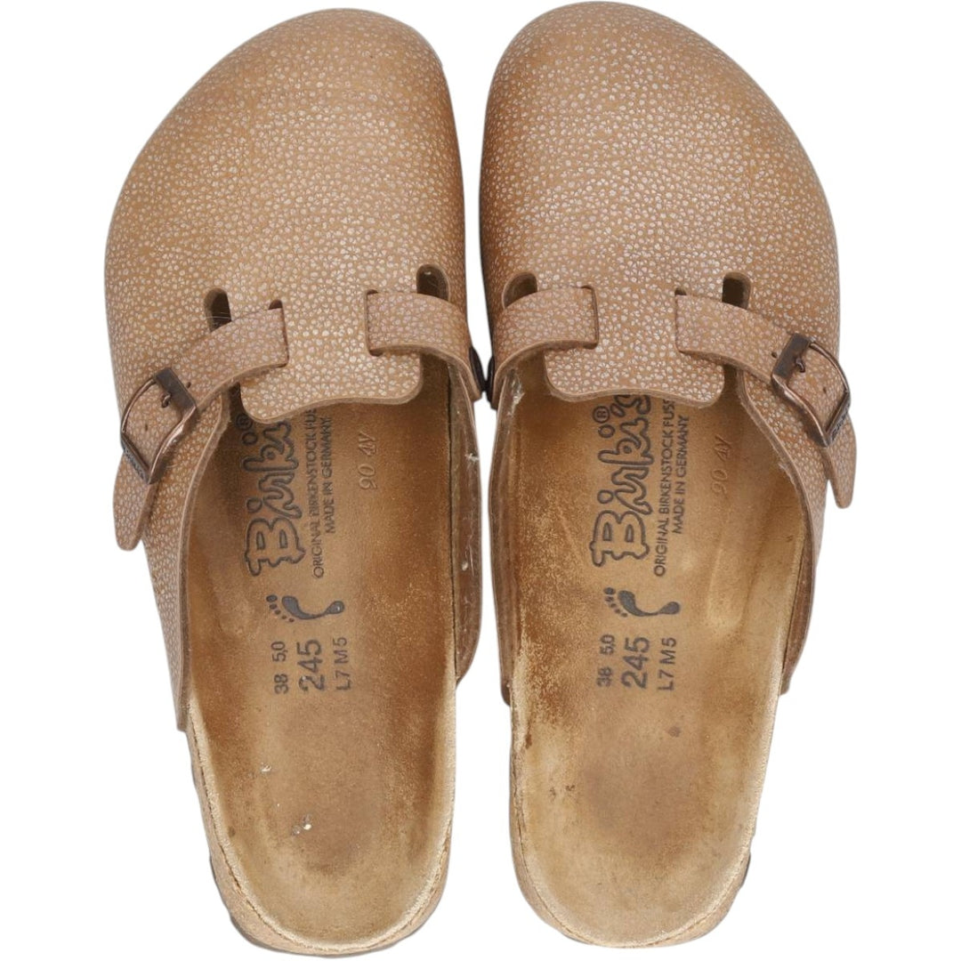 Birkenstock Boston clogs, made in Germany, size 38 Women's 24.0cm unclear brown type Vintage Second Hand