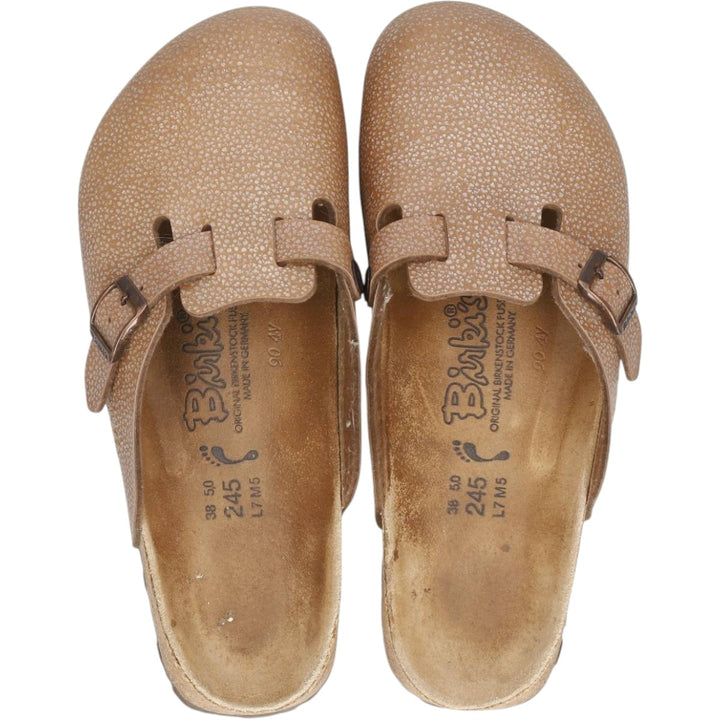 Birkenstock Boston clogs, made in Germany, size 38 Women's 24.0cm unclear brown type Vintage Second Hand
