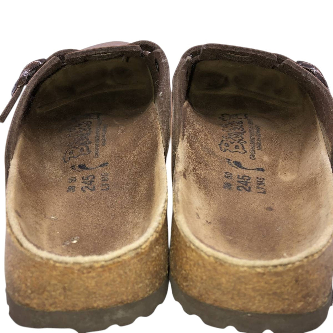 Birkenstock Boston clogs, made in Germany, size 38 Women's 24.0cm unclear brown type Vintage Second Hand