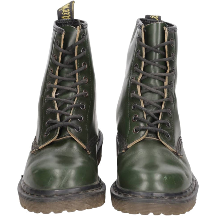 Dr. Martens 8-hole boots made in the UK 4 Women's 23.0cm genuine leather green type Vintage Second Hand