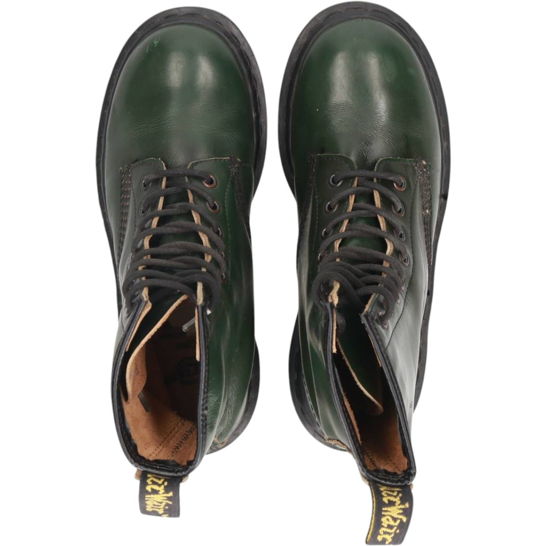 Dr. Martens 8-hole boots made in the UK 4 Women's 23.0cm genuine leather green type Vintage Second Hand