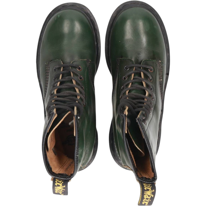 Dr. Martens 8-hole boots made in the UK 4 Women's 23.0cm genuine leather green type Vintage Second Hand