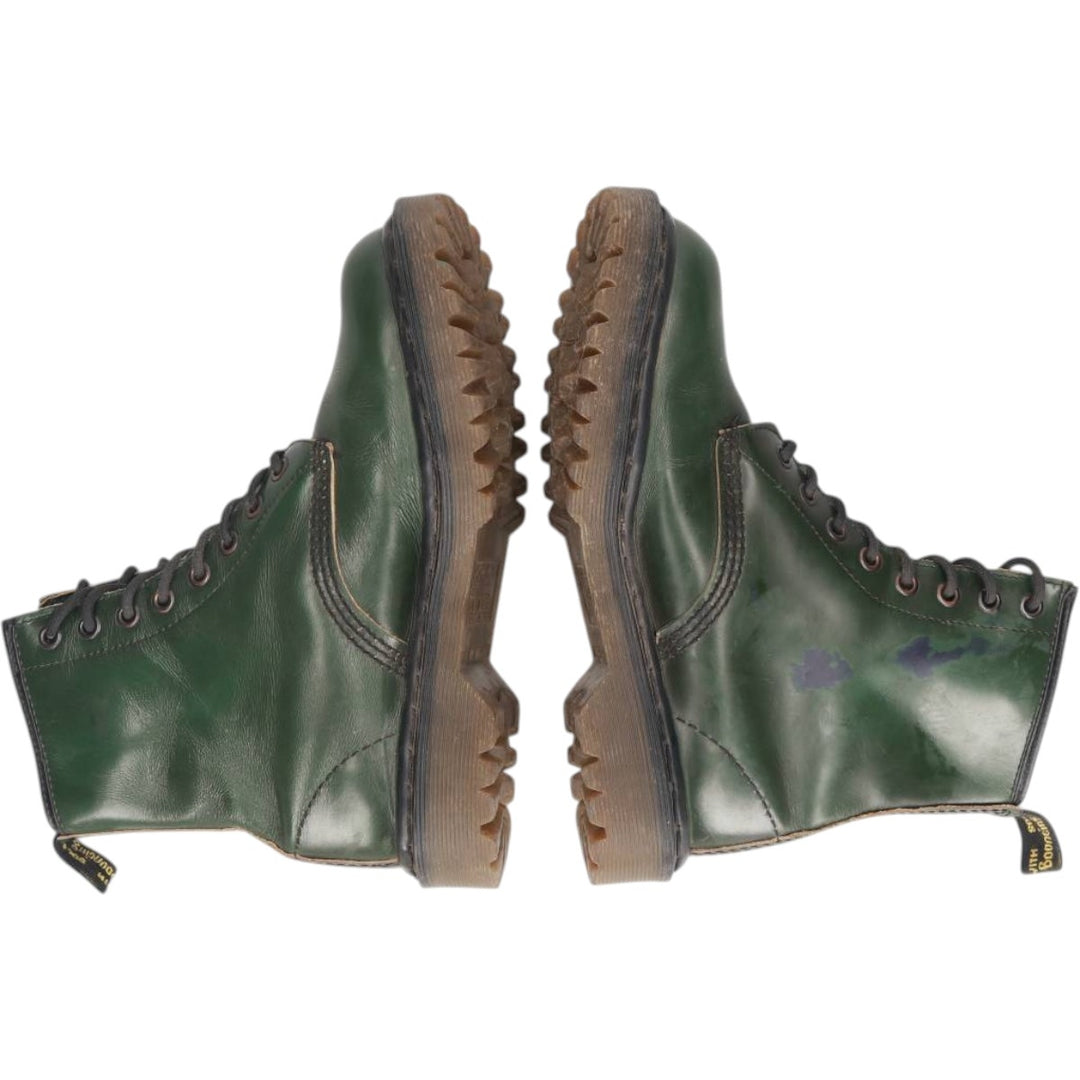Dr. Martens 8-hole boots made in the UK 4 Women's 23.0cm genuine leather green type Vintage Second Hand