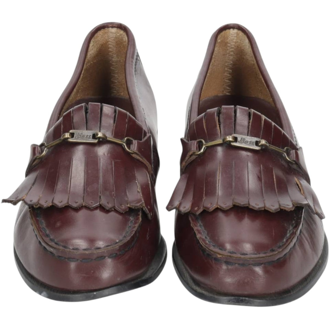 GHBass WEEJUNS Quilted Tongue Bit Loafers, Size 8B (Women's, equivalent to 9.8 inches) /saa014798 Women's 25.0cm genuine leather burgundy type Vintage Second Hand