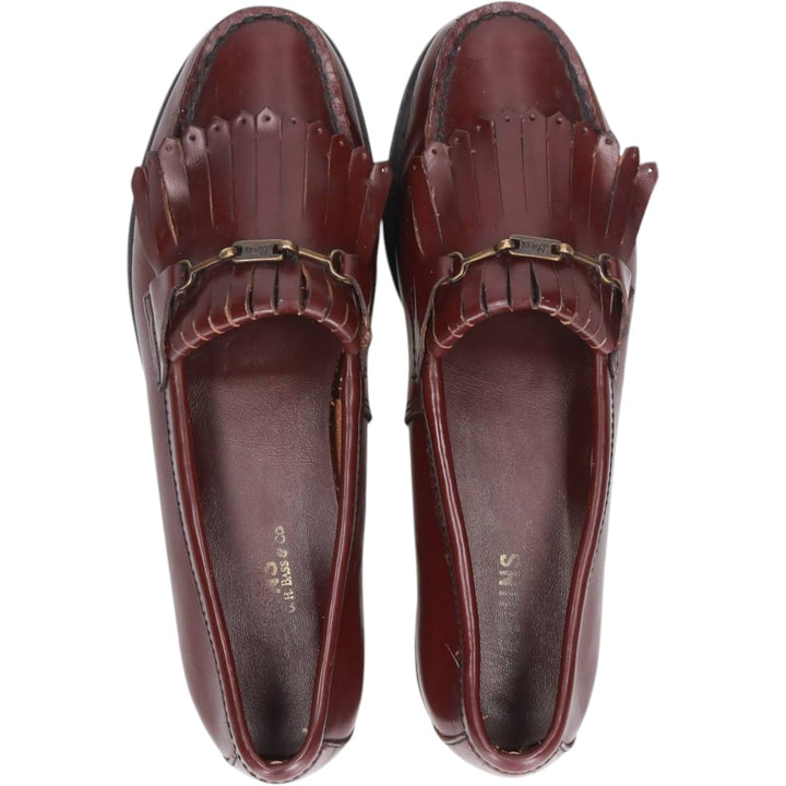 GHBass WEEJUNS Quilted Tongue Bit Loafers, Size 8B (Women's, equivalent to 9.8 inches) /saa014798 Women's 25.0cm genuine leather burgundy type Vintage Second Hand