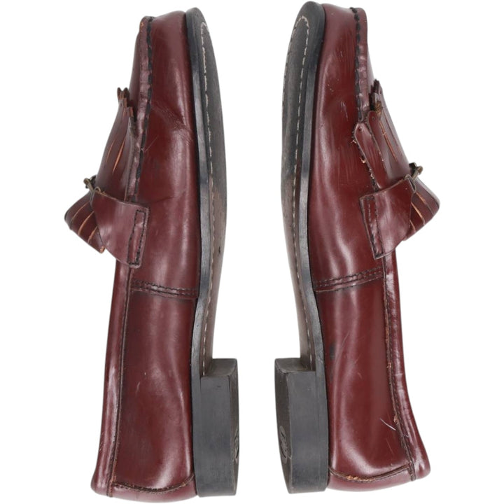GHBass WEEJUNS Quilted Tongue Bit Loafers, Size 8B (Women's, equivalent to 9.8 inches) /saa014798 Women's 25.0cm genuine leather burgundy type Vintage Second Hand