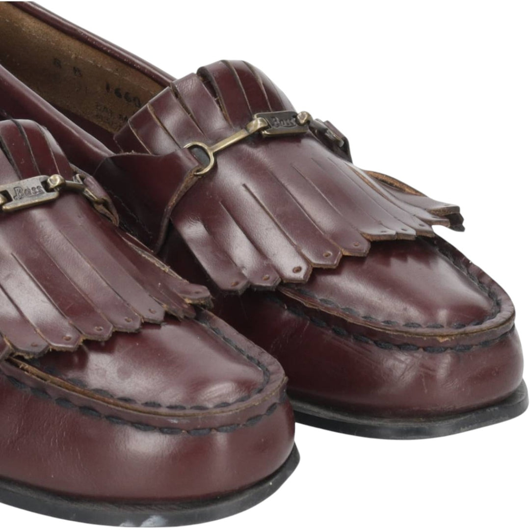GHBass WEEJUNS Quilted Tongue Bit Loafers, Size 8B (Women's, equivalent to 9.8 inches) /saa014798 Women's 25.0cm genuine leather burgundy type Vintage Second Hand