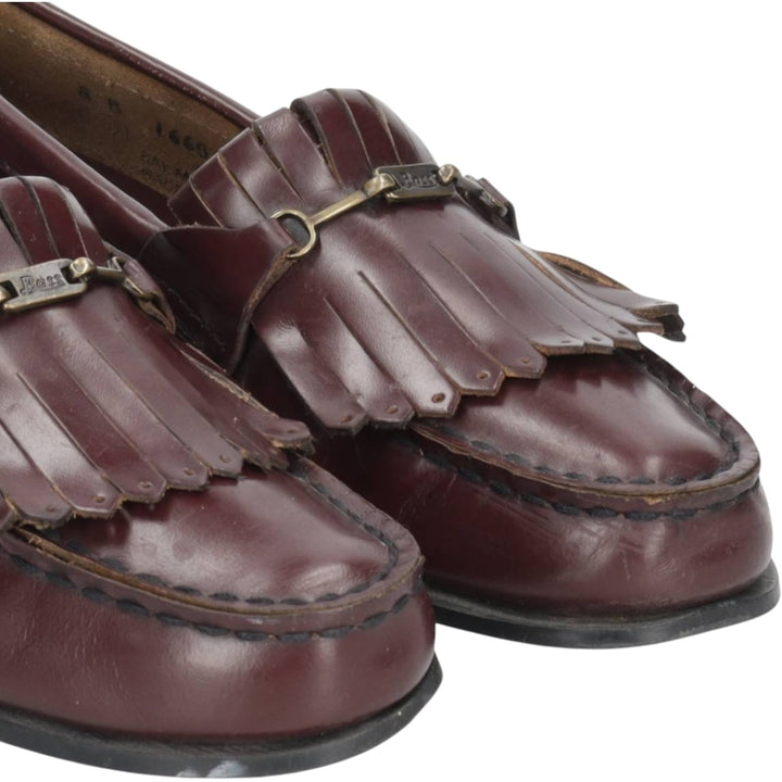 GHBass WEEJUNS Quilted Tongue Bit Loafers, Size 8B (Women's, equivalent to 9.8 inches) /saa014798 Women's 25.0cm genuine leather burgundy type Vintage Second Hand