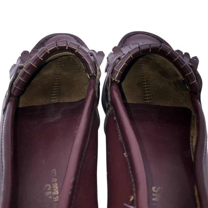 GHBass WEEJUNS Quilted Tongue Bit Loafers, Size 8B (Women's, equivalent to 9.8 inches) /saa014798 Women's 25.0cm genuine leather burgundy type Vintage Second Hand